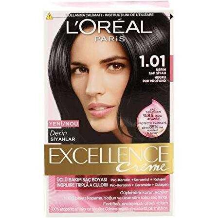 L'Oréal Paris Excellence Creme Saç Boyası 1-01 Derin Siyah