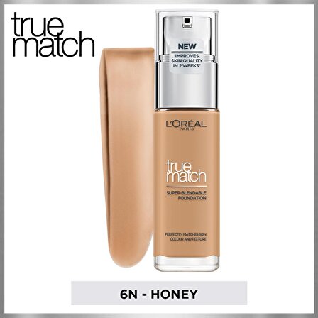 Fondöten - True Match Foundation 6N Honey 30 ml 3600522862437