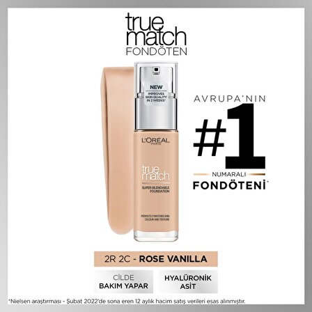 L'Oréal Paris True Match Cilt Bakım Etkili Fondöten 2R2C Rose Vanilla