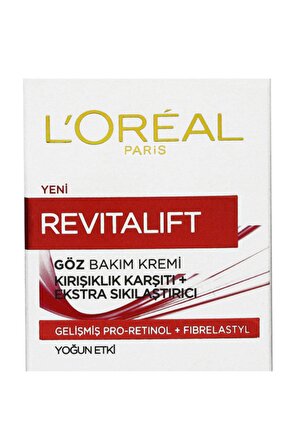 L'Oreal Paris Revitalift Eye Yaşlanma Karşıtı-Sıkılaştırıcı Kolajen Pro Retinol 40 Yaş + Göz Çevresi Krem 15 ml 