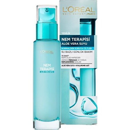 L'Oreal Paris Nem Terapisi Kuru Ciltler İçin Aloe Veralı Su Bazlı Yağsız Nemlendirici Yüz Bakım Kremi 70 ml