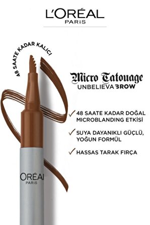 Loreal Unbelieva Brow Micro Tatouage Kaş Kalemi 108 Dark Brunette