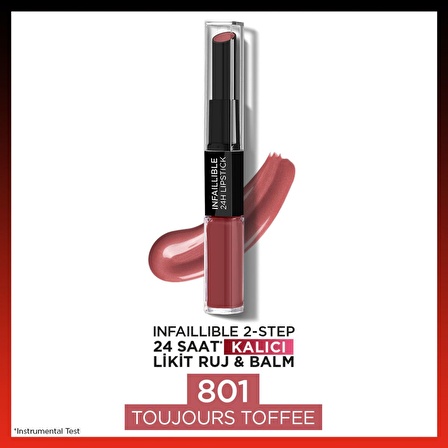 L'Oréal Infaillable Lipstick 2 Steps 801-Toujours