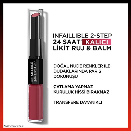 Loreal Infaillable Lipstick 2 Steps 804-metro Proo