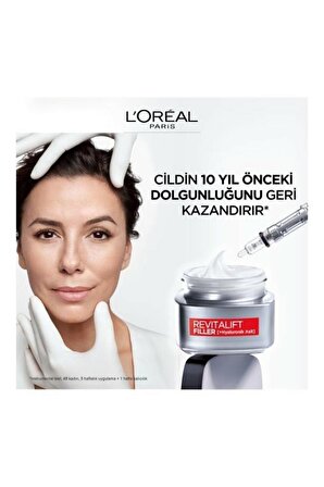 L'Oreal Paris Men Expert Revitalift Filler Yaşlanma Karşıtı Hyalüronik Asit 30 Yaş + Gündüz Yüz ve Boyun Kremi 50 ml 