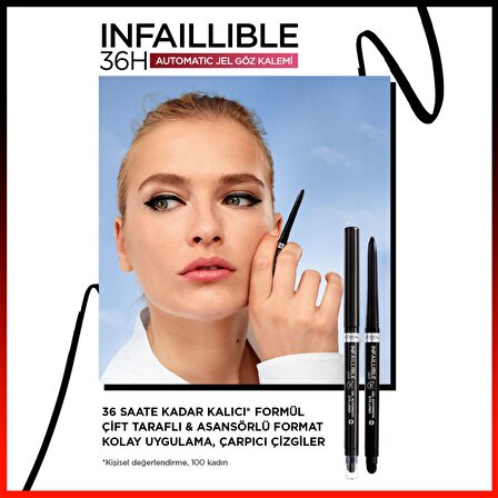 L'Oréal Paris Infaillable Automatic Jel Göz Kalemi - Yoğun Siyah