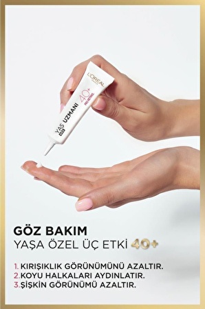 L'Oreal Paris Pro-Retinol Kırışıklık Karşıtı Bitki Özleri Pro Retinol 40 Yaş + Göz Çevresi Krem 15 ml 