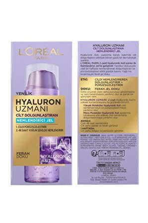 Loreal Paris Hyaluron Yaşlanma Karşıtı Hyalüronik Asit Kolajen 30 Yaş + Gece-Gündüz Vücut Kremi 50 ml 