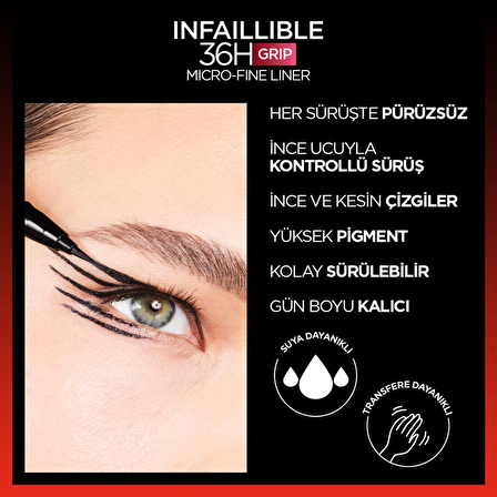 L'Oréal Paris Infaillible 36H Grip Micro Fine Eyeliner 04 Dew Berry