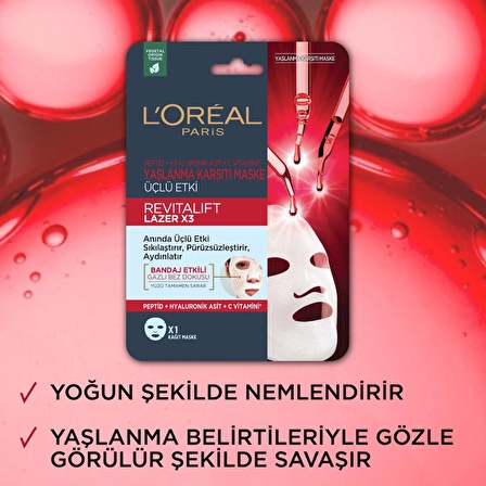 Revitalift Lazer X3 Yaşlanma Karşıtı Maske