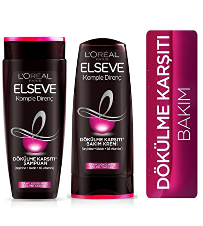Elseve Komple Direnç Zayıf Saçlar İçin Dökülme Karşıtı Şampuan 2x390 ml