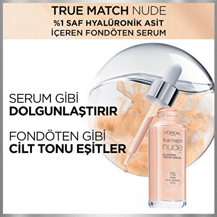 L'Oréal Paris True Match Nude Fondöten Serum 1-2 Rosy Light