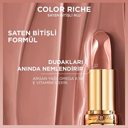 L'Oréal Paris Color Riche Saten Bitişli Ruj - 520 Nude Defiant