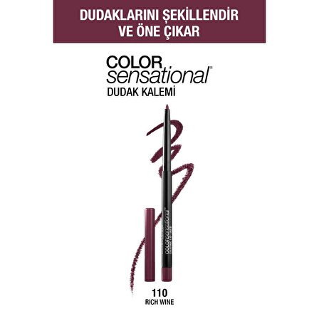Maybelline New York Color Sensational Dudak Kalemi - 110 Rich Wine (Bordo)