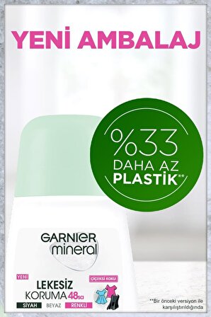 Garnier Mineral Lekesiz Koruma Antiperspirant Ter Önleyici Leke Yapmayan Kadın Roll-On Deodorant 50 ml