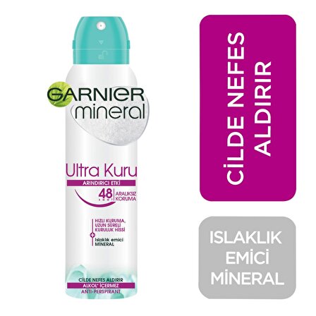 Garnier Ultra Kuru Antiperspirant Ter Önleyici Leke Yapmayan Kadın Sprey Deodorant 150 ml