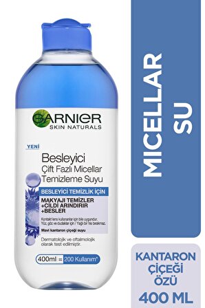 Garnier Besleyici Çift Fazlı Mavi Micellar Temizleme Suyu 400 Ml