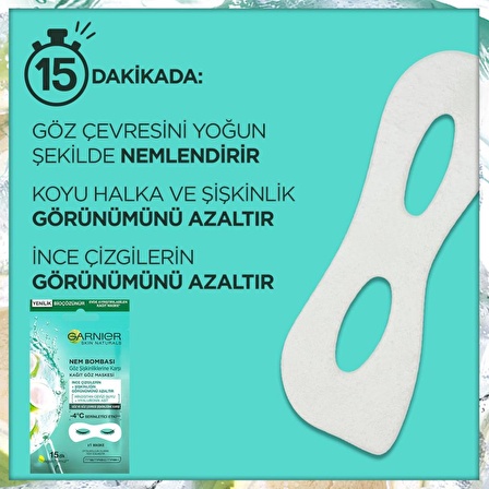 Garnier Nem Bombası Kağıt Göz Maskesi Hindistan Cevizi