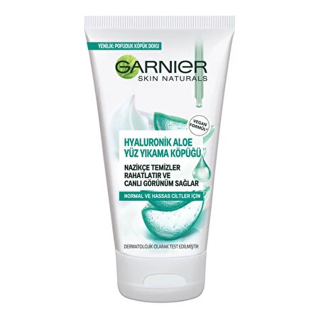 Garnier Skin Naturals Hassas ve Normal Cilt için Temizleyici Hyaluronik Asit Yüz Temizleme Köpüğü 150 ml 