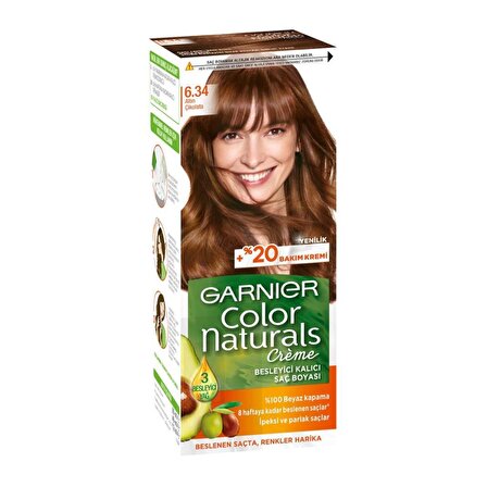 Garnıer Color Naturals Krem Saç Boyası   6.34 Altın Çikolata
