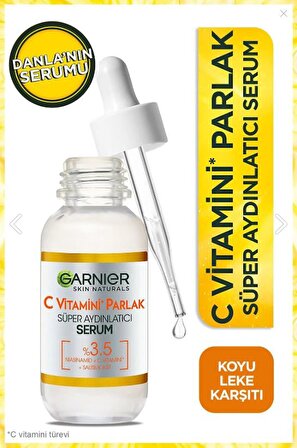 Garnier C Vitamini Tüm Cilt Tipleri İçin Su Bazlı Yağsız Aydınlatıcı Yüz Bakım Serumu 30 ml