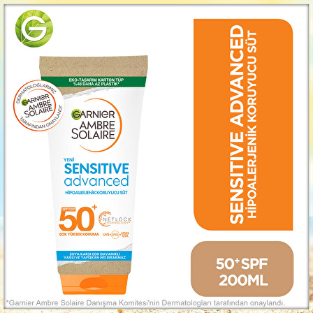 Garnier Ambre Solaire Sensitive Advanced Koruyucu Süt GKF50+ 200ML