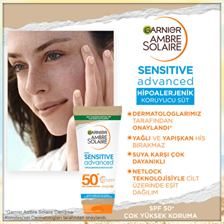 Garnier Ambre Solaire Sensitive Advanced Koruyucu Süt GKF50+ 200ML