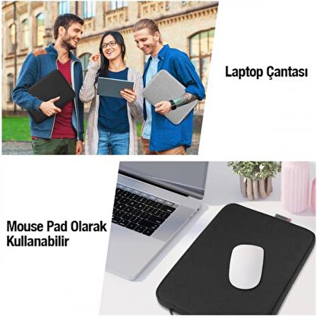 Coofbe 3 Katmanlı Mousepad Olarak Kullanılan 15İnch Evrak Çantası Laptop Çantası Darbe Emici Çanta