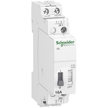 Schneider A9C30812, 16 Amper, Darbe Akım Rölesi, 2NA, 230 Volt AC/110 Volt DC