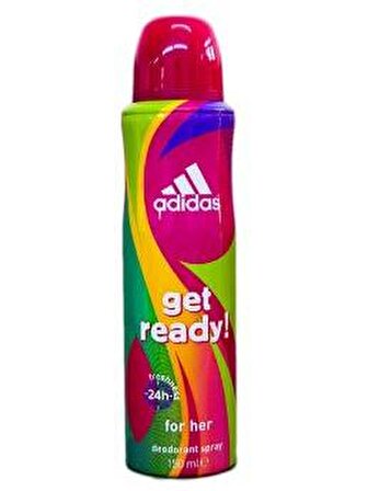Adidas Get Ready Antiperspirant Ter Önleyici Leke Yapmayan Kadın Sprey Deodorant 150 ml