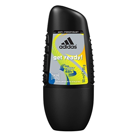 Adidas Get Ready Antiperspirant Ter Önleyici Leke Yapmayan Erkek Roll-On Deodorant 50 ml