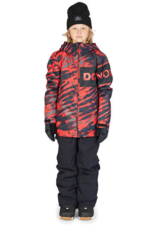 Dc Kırmızı Erkek Çocuk Kapüşonlu Uzun Kollu Desenli Kayak Montu ADBTJ03015 PROPAGANDA YOUTH JACKET