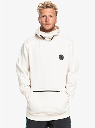 Quiksilver Beyaz Erkek Polar Sweatshırt EQYFT04559BIG LOGO TECH HOODIE