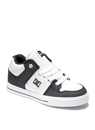 Dc Siyah - Beyaz Erkek Çocuk Deri + Tekstil Yürüyüş Ayakkabısı ADBS300377