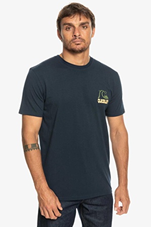 Quiksilver Bisiklet Yaka Lacivert Erkek T-Shirt EQYZT07225 RISESHINE M TEES