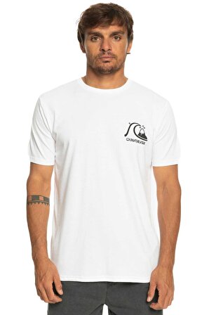 Quiksilver Bisiklet Yaka Beyaz Erkek T-Shirt EQYZT07239 THEORIGINALTEE M TEES