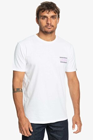 Quiksilver Bisiklet Yaka Beyaz Erkek T-Shirt EQYZT07224 WARPEDFRAMES M TEES