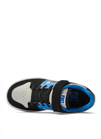 Dc Gri - Mavi - Siyah Erkek Çocuk Deri + Tekstil Yürüyüş Ayakkabısı ADBS300378
