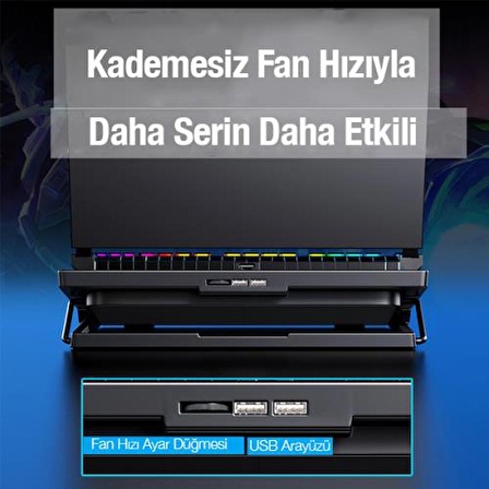 Coofbe 2000RPM 5 Fanlı Laptop Soğutucu