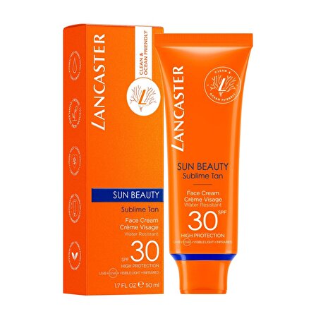 Lancaster Sun Beauty Face Cream SPF30 50 ml Güneş Koruyucu Yüz Kremi