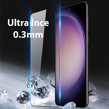 Coofbe Ultra İnce 0.3Mm Yüksek Çözünürlük Full Kaplama 9H Samsung Galaxy S23 Plus uyumlu Ekran Koruyucu