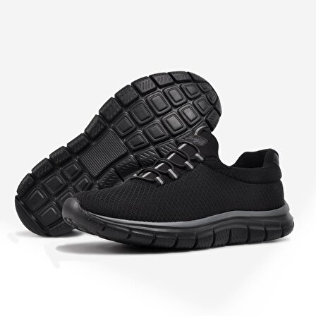 Walkway Flexible Siyah-Siyah Comfort Bağcıksız Yürüyüş Ayakkabısı