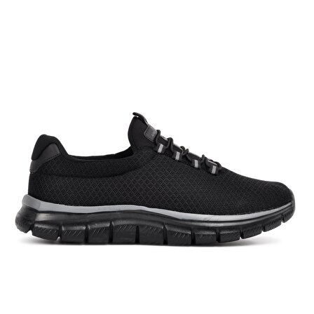Walkway Flexible Siyah-Siyah Comfort Unisex Bağcıksız Yürüyüş Ayakkabı