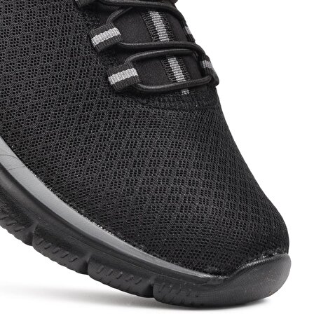 Walkway Flexible Siyah-Siyah Comfort Unisex Bağcıksız Yürüyüş Ayakkabı