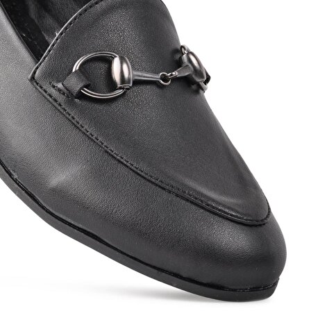 Park Fancy 90 Siyah Kadın Loafer Ayakkabı