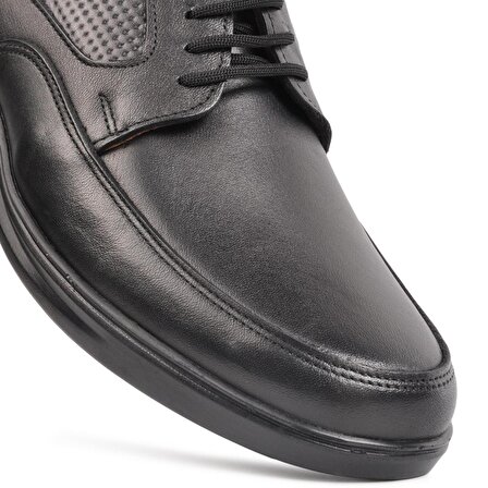 Umaro 015 Siyah Hakiki Deri Erkek Günlük Rahat Ayakkabı