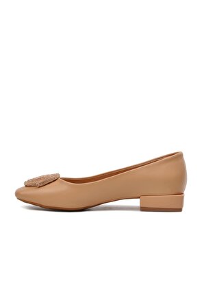 Park Moda K3705 Nut Cilt Taş Detaylı Kadın Günlük Ayakkabı