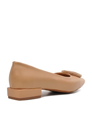 Park Moda K3705 Nut Cilt Taş Detaylı Kadın Günlük Ayakkabı