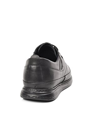 Bemsa 002 Siyah Hakiki Deri Erkek Günlük Ayakkabı