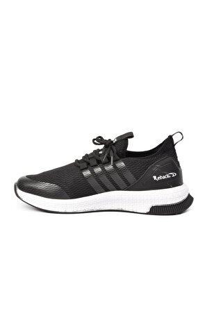 Reback 4010 Siyah-Beyaz Fileli Yazlık Erkek Spor Ayakkabı